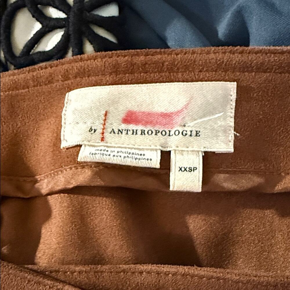 ANTHROPOLOGIE Lauren Sueded western Wrap Midi Skirt in Cocoa Women’s Size XXSP - Picture 2 of 8